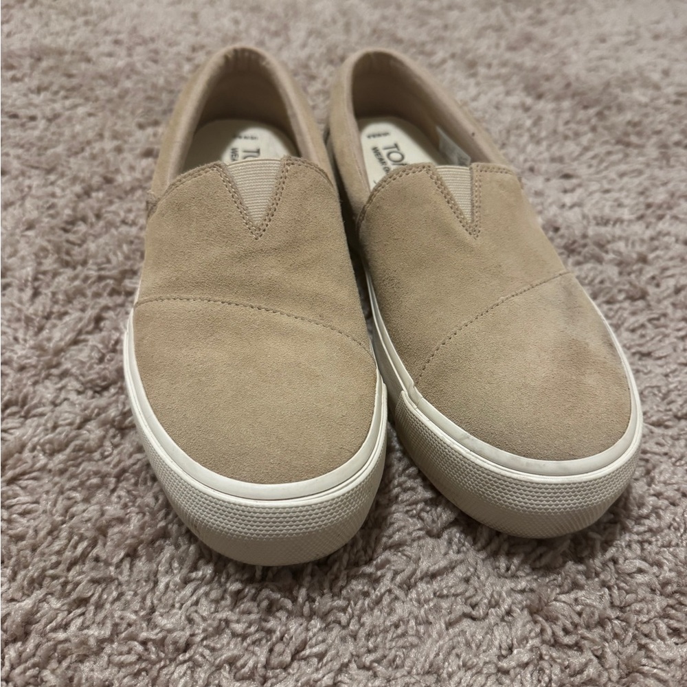Toms Beige Fenix Platform Sneakers